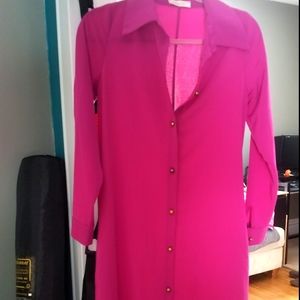 3/$10 - Fuchsia button up dress